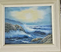 Buy Framed Oul Painting Of Rough Sea • 15£