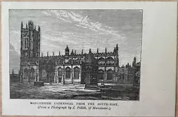 Buy Antique Print Manchester Cathedral From The South East C1860 • 4£