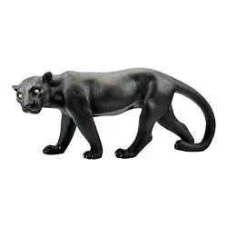 Buy Black Panther Panter Puma Cougar Sculpture Decorative Statue Figure • 45.73£