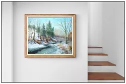 Buy Mildred Gehman Original Oil Painting On Canvas Signed Winter Landscape Framed • 5,114.78£