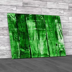 Buy Painted Wood Effect Green Canvas Print Large Picture Wall Art • 18.95£