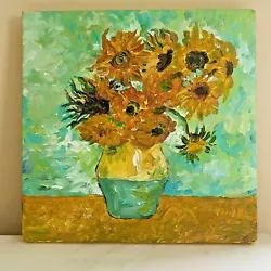 Buy Van Gogh Inspired “Sunflowers” Origin Oil Painting • 33.07£