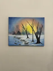 Buy Bob Ross Style Winter Landscape Oil Painting “Winter Elegance ” 16x20 • 189.58£