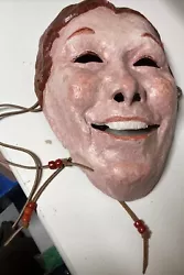 Buy Papier Mache Face Mask Handmade By Artist Florence Bird Vintage Folk Art • 103.36£