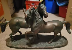 Buy Austin Sculpture Bronze: Horses, Beautiful And Unique Tabletop Art Piece! • 259.87£
