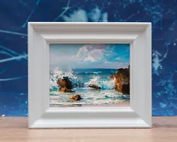 Buy Oil Painting, Original, Ocean, Coast, Beach, Seaside, Cornwall, Dorset, Waves • 28£