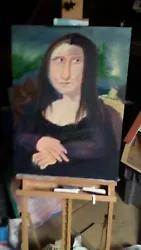 Buy Lez Miz Mo - My Mona Lisa Oil On Wood 2023 HAND SIGNED Local Artist. • 2,000£