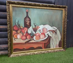 Buy PAUL CEZANNE After LARGE FRAMED OIL ON CANVAS Signed STILL LIFE  • 438£