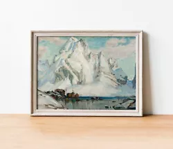 Buy Scandinavian Mountain Winter Landscape Vintage Print - Famous Paintings | 012 • 2.49£