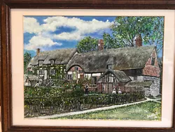 Buy Anne Hathaway's Cottage Original Oil Painting By B.W. Hunt 1992 • 60.90£