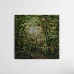 Buy Springtime Woods, Original Acrylic Landscape Tree Forest Woodland Painting • 50£
