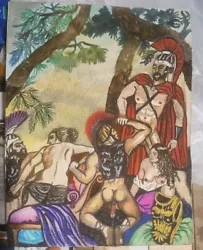Buy Gay Interest Erotic Roman Orgy Male Soldiers On Forest 40 Cm X 29 Cm • 314.88£
