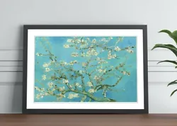 Buy Van Gogh Almond Blossom Teal  FRAMED WALL ART POSTER PAINTING PRINT 4 SIZES • 9.99£