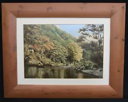 Buy Original Riverscape Oil On Board Bt Talented Artist R W Ellis In Wood Frame • 49.50£
