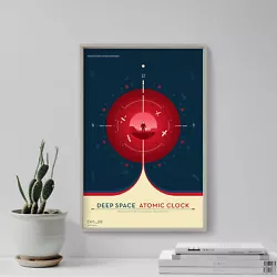 Buy Deep Space Atomic Clock - Red Poster, Art Print, Painting, Artwork, Gift • 5.50£