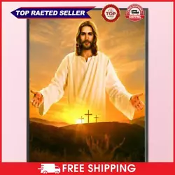 Buy Hot Diamond Painting Jesus Full Round Drill Rhinestone Kit(w043) • 6.11£