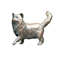 Buy Bronze Long Haired Cat Standing - Ltd Ed 150. • 94.99£