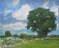 Buy NEW ORIGINAL MALCOLM LUDVIGSEN  The Oak Tree, Sky And Clouds  York Oil PAINTING • 1,050£