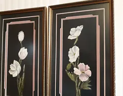 Buy Pair Of Original Framed 1980s White And Pink Wild Roses Local Artist Signed Art • 126.90£