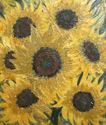Buy Sunflowers Vintage Oil Painting • 212.83£