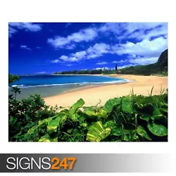 Buy HAENA BEACH (3317) Beach Poster - Photo Picture Poster Print Art A0 A1 A2 A3 A4 • 1.10£