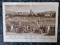 Buy Antique Vintage Sussex V Kent Cricket Print Picture 1849 Victorian Sport • 5£