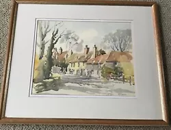 Buy Artist Mo Teeuw Framed Contemporary Watercolour East Anglian Autumnal Village • 19£