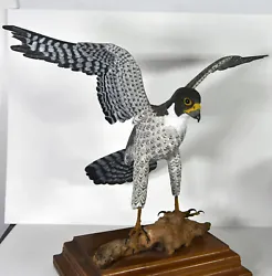 Buy 18  Vintage Ron Ushing Hand Carved Made Wooden Hawk Bird Of Prey Americana • 2,362.47£