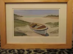 Buy Original Pastel Painting Kay Hobbs 'Beached' (Local Artist) Pine Frame Glazed • 35£