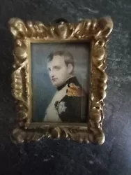 Buy Antique Miniature Watercolour Of Napoleon  In An Ornate Gilt Frame • 50£