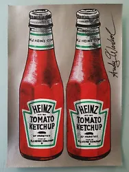 Buy Andy Warhol Hand Signed. 'heinz'. Watercolor On Paper. Pop Art • 24.88£