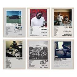Buy 6Pcs Kendrick Lamar Posters Music Album Cover Aesthetic Wall Art Decor Fan Gift◢ • 10.92£