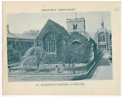 Buy St Benedict's Church Lincoln Antique Print Picture Victorian 1900 BPF#997 • 2.99£