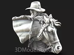 Buy 3D Model STL File For CNC Router Laser & 3D Printer Horse Head 8 • 2.47£