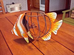 Buy VINTAGE Metalwork Fish Orange Handcrafted • 6.61£