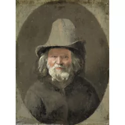 Buy An Old Man Portrait Painting Canvas Wall Art Print Poster • 13.99£