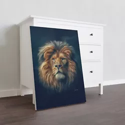 Buy Lion Painting Big Cat Large A2 Canvas Rex FREE DELIVERY • 5£