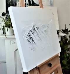 Buy Original Oil Painting  - Textured White Art. Mountain. Abstract • 205£