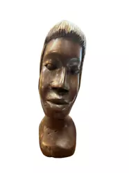 Buy Vintage Jamaican/African 10” Head Carving By Wellington 1978 Beautiful Detail. • 70.56£