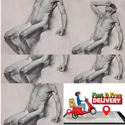 Buy Ceylon Male Nude Drawing Gay Original Art Interest Pencil Hand 100% Fine Sketch  • 14.30£