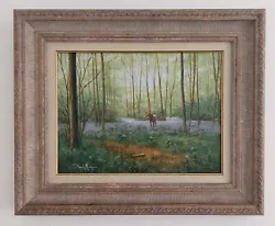 Buy David Morgan Original Painting - Bluebells In The Woods / Forest With A Horse • 1,000£