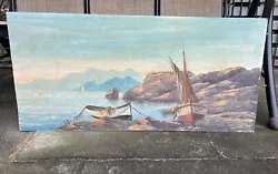 Buy Stunning Original Vintage Painting Of Boats, Oil On Board • 25£