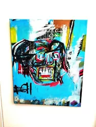Buy Jean-Michel Basquiat (Handmade) Acrylic Painting On Canvas Signed & Stamped • 225£