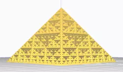 Buy Fractal Pyramid Continuous Cross-section Sculpture Sierpinski Choice Of Color • 21.49£