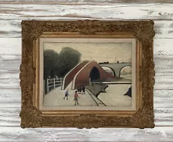 Buy NORTHERN SCHOOL After LOWRY ~ Oil On Board “Stockport Viaduct” Signed J. Walker • 100£