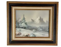 Buy Vintage Winter Landscape Oil Painting Forest, Trees Field Painting Signed • 41.34£