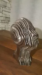 Buy Unique Metal Head Sculpture Man Cave Abstract Face Bust Torso.   • 350£