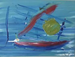 Buy Chris Ponton Acrylic On Canvas  Sailing Past  30x40x2cm • 4.50£