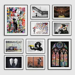 Buy Large Banksy Wall Art Posters Prints Pictures Graffiti Artwork A2 A3 A4 A5 Size • 4.99£