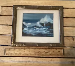 Buy Vintage Small Framed Seascape Pastel-Painting By Calif. Artist; Paul M. Reynolds • 124.03£